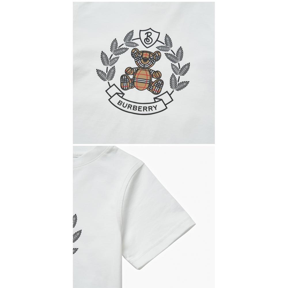 Burberry 8072328 A1464 Thomas Bear Print Kids Short Sleeve Tee