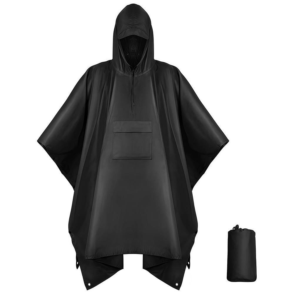 Mantello Impermeabile Telo Multifunzionale 3-in-1 Tappetino Zaino Alpinismo Outdoor Camouflage Tattico con Cappuccio Mantello Poncho