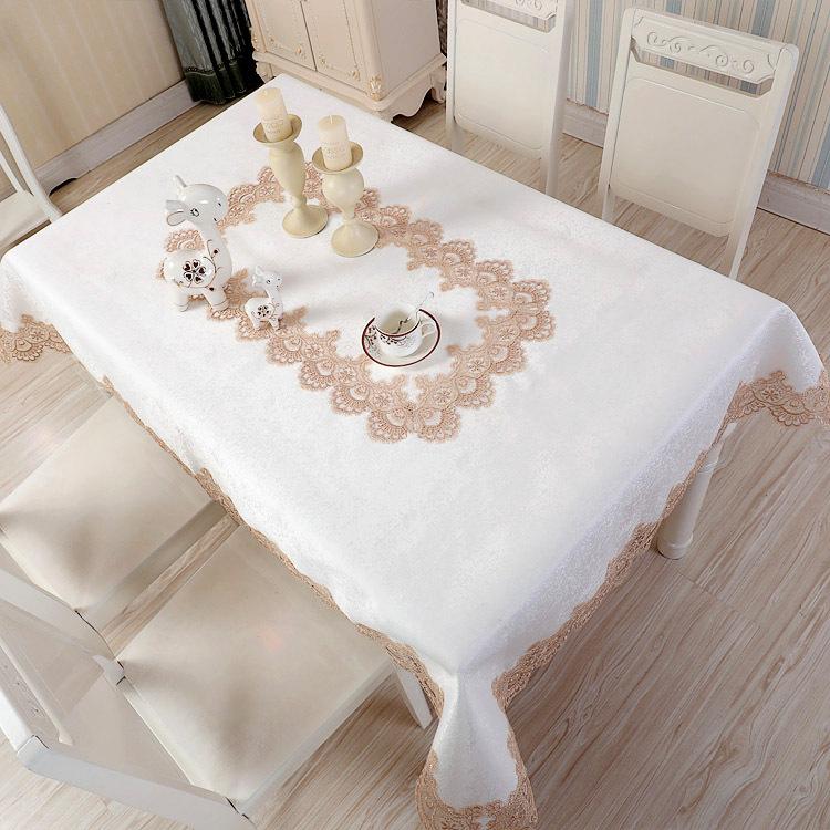 Mantel de lujo ligero nórdico, mantel de seda Jacquard de alta calidad, impermeable, a prueba de aceite, mantel de café, mantel de cojín