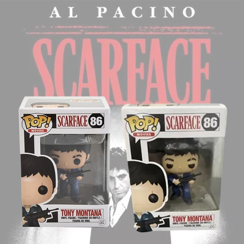 Tony Pop Montana Action Figure Scarface Toy With Box Movie Collection