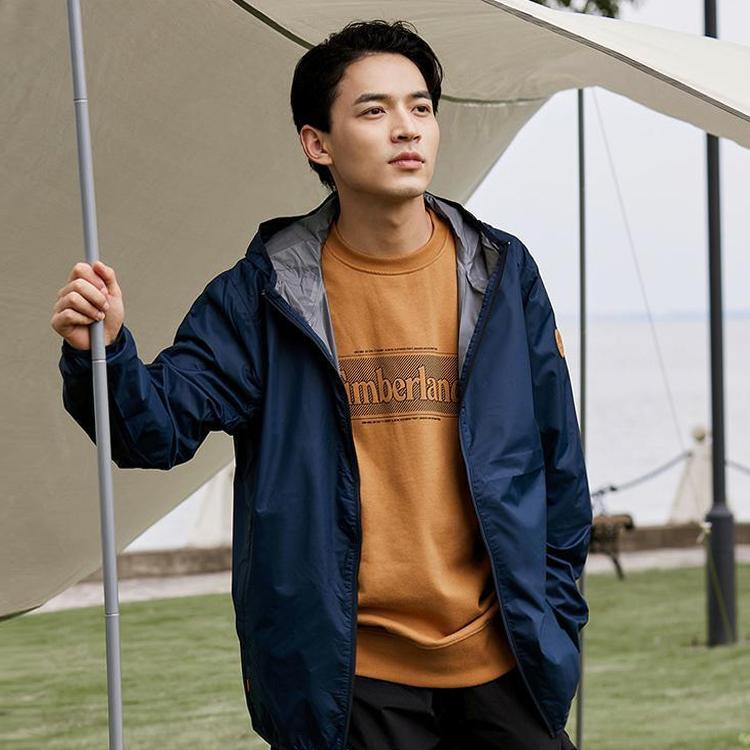 Timberland Navy Hooded Windproof Casual Jacket A2ETN-433