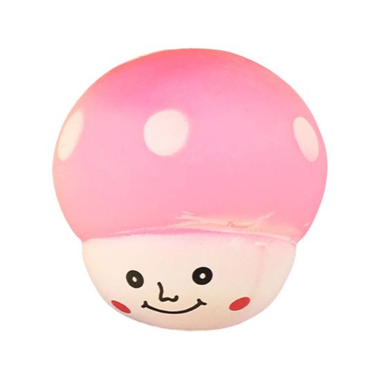 Squeeze Toy Mushroom Shape Slow Bright Color Stress Rebound Decompression Toy Relief Ball Desktop Ornament