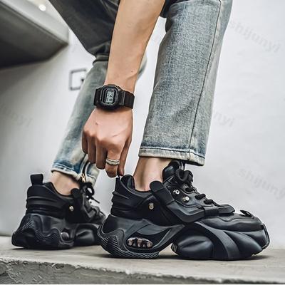 Men's Niche Design Fashi Casual Low Top Thick Soled Sports Shoes 2026 Autumn Breathable Comfortable Versatile Chunky sneakers