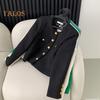 Fall Spring Women Coat Single-breasted Long Sleeves Solid Color Cardigan Loose OL Commuting Style Dating Shopping Jacket