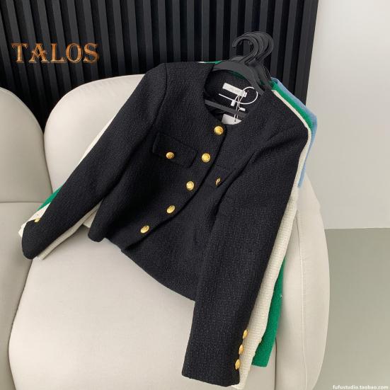Fall Spring Women Coat Single-breasted Long Sleeves Solid Color Cardigan Loose OL Commuting Style Dating Shopping Jacket
