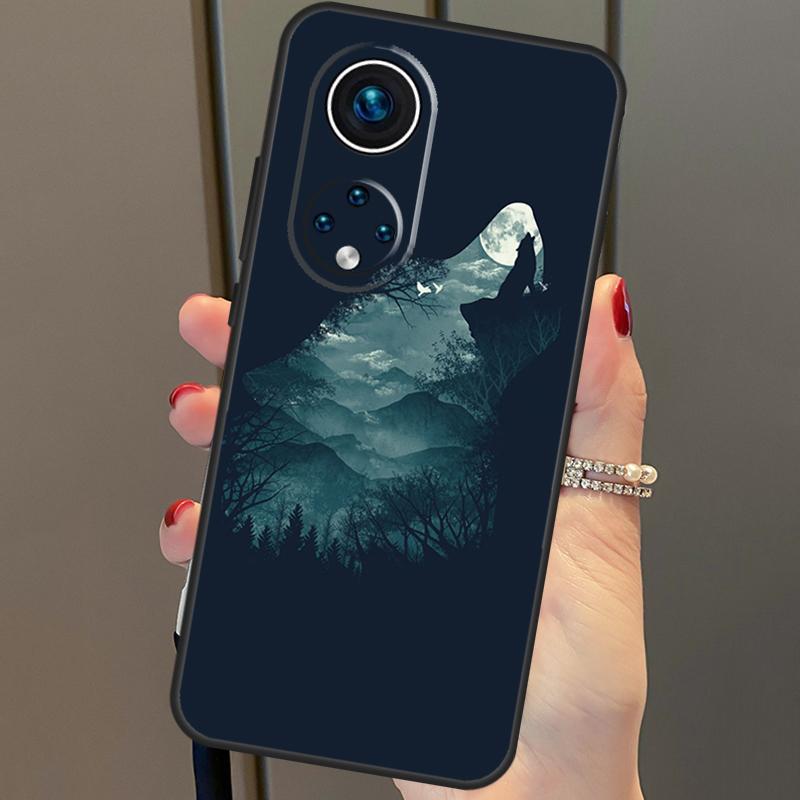 Wolf Howls Art Case For Honor Magic 6 Pro 5 Lite 50 70 90 X6 X7 X8 X9 Honor X6a X7a X8a X9a X8b X9b Cover