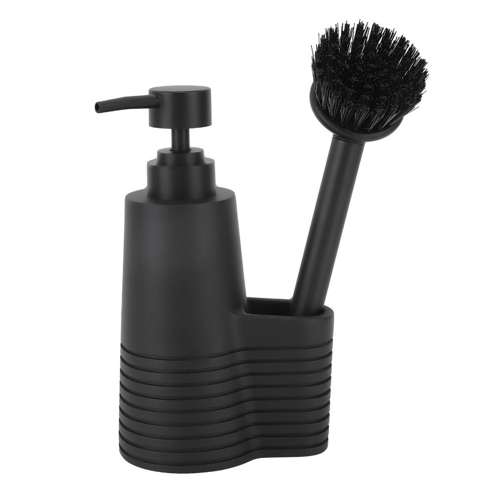 Press Pump Soap Dispenser with Cleaning Brush Soap Dispenser Bottle  Kitchen Sink Bathroom