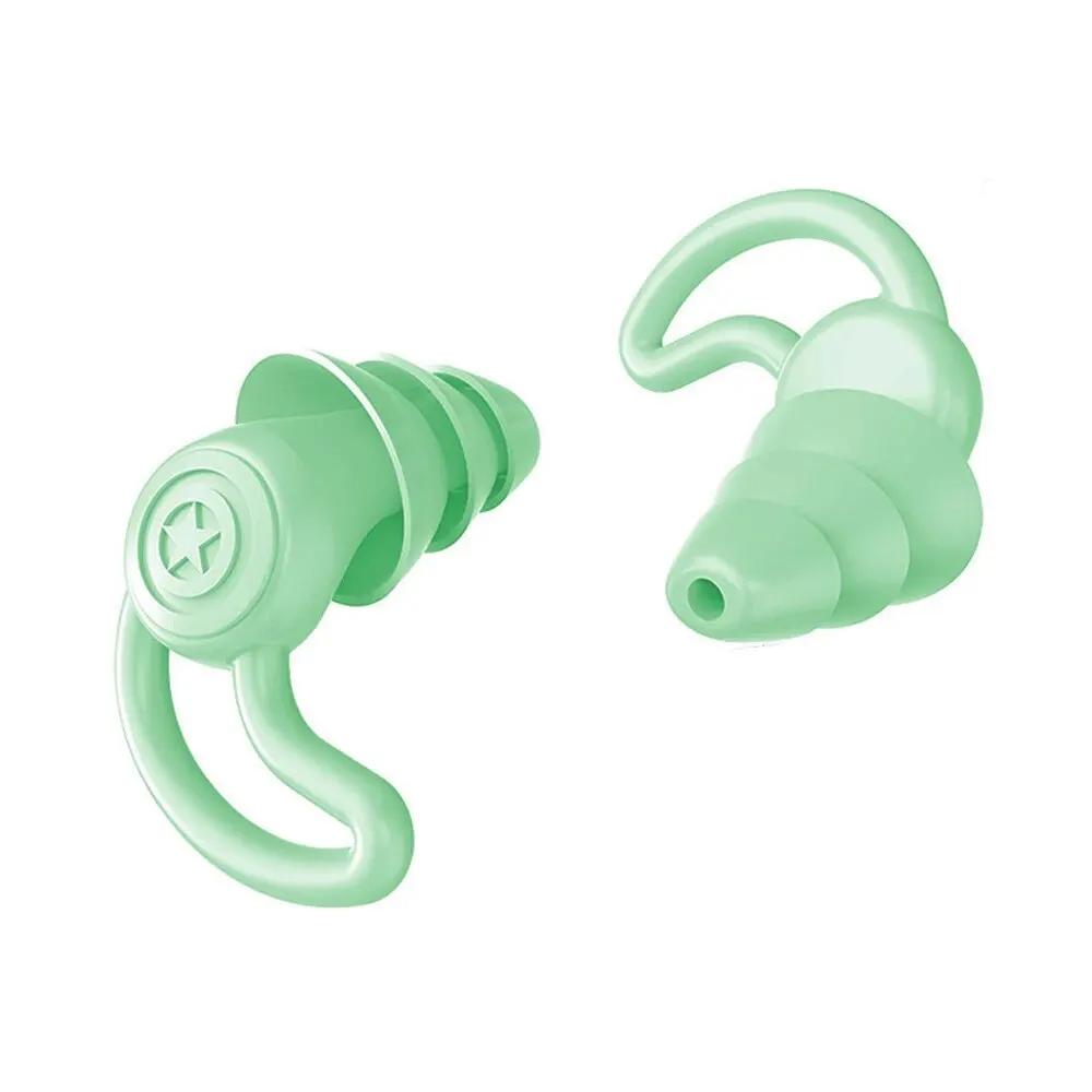 Earplugs Reusable Hearing Protection Sound Blocking Earplugs for Swim 3 Layers Ear Plugs for Sleep Noise Reduction Silicone