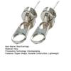 1 Pair Stud Earrings Zipper Style Lightweight Ear Studs Comfortable To Wear