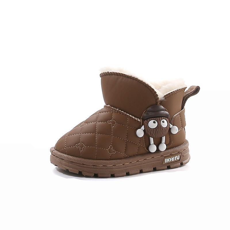 

Girls snow boots winter 2025 new thickened cotton boots children s cute cartoon velvet short boots boys big cotton shoes 32-37 yards one hand shot 6 pairs темно-коричневого