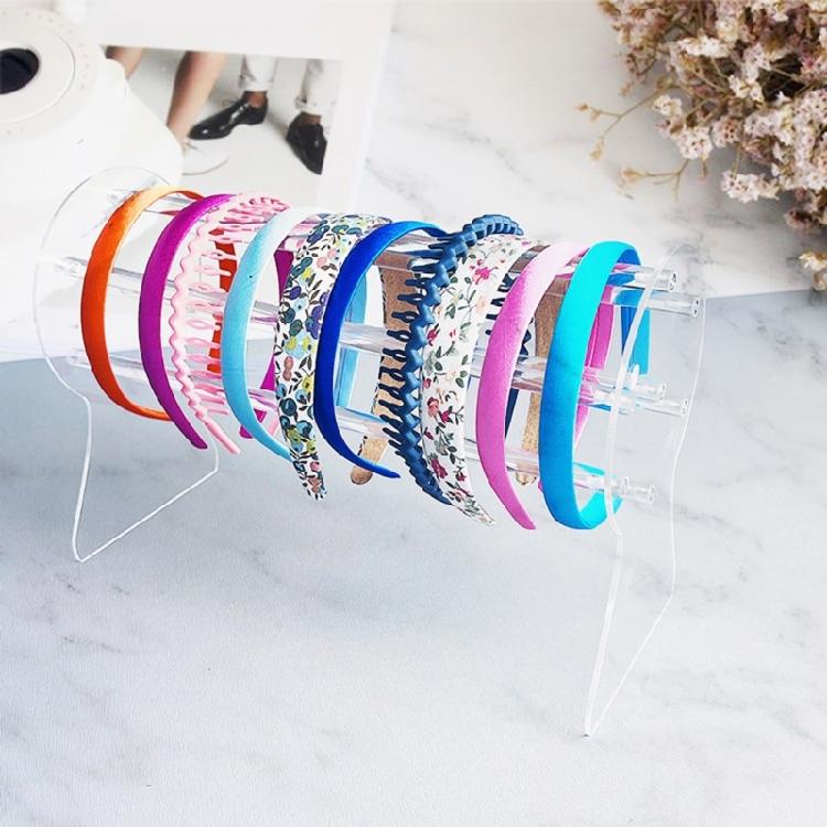 Unique Acrylic Headband Display Rack Versatile Headband Organizers Rack Suitable For Storefronts And Dressing Tables