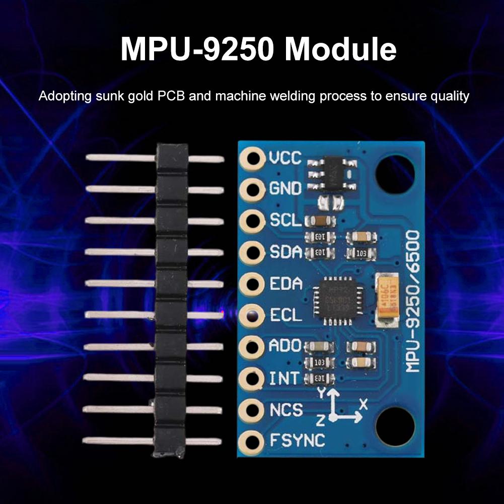 GY-9250 MPU9250 9-axis/9-axis Attitude Sensor Board Module IIC/SPI Gyro+Accelerator+Magnetometer Sensor Module 3-5V Power