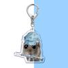 Fun Meme Im Just A Girl Sad Hamster Key Chain Keychains Ring for Accessories Bag Funny Pendant Keyring Jewelry Fans Gifts