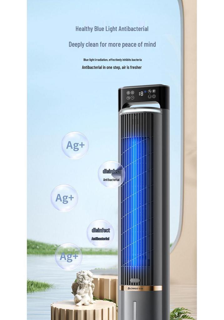 Zhigao Wassergekühlter blattloser Turmventilator: Tragbare Klimaanlage für Zuhause