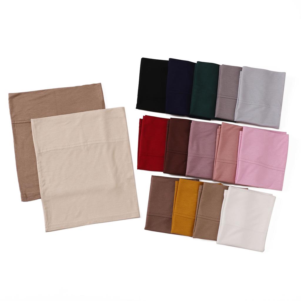 High Quality Wide Brimmed Double Stitches Large Hijab Cap Modal Jersey Cotton Inner Caps Muslim Woman Scarf Islamic Under Caps