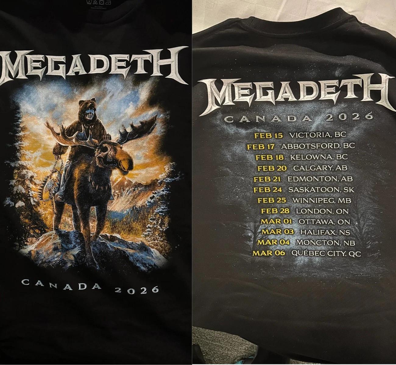 Megadeth Let There Be Shred Canadian 2026 Tour DATES T-shirt S-5XL Unisex T-Shirt S