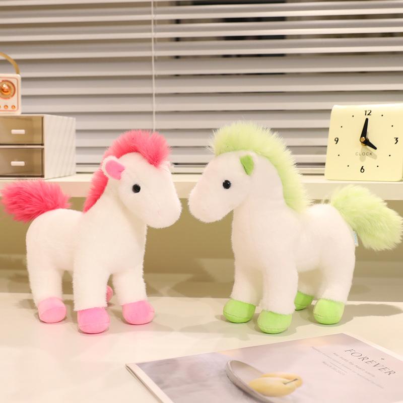 Cartoon Simulation Pony Doll Plush Toy Pony Zodiac Horse Doll Children's Doll Birthday Gift