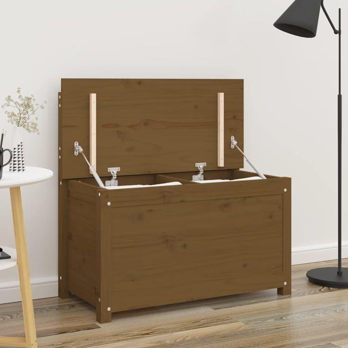 VidaXL Bench, Storage Bench with Backrest, Storage Chest for Entrance, Living Room Furniture, Modern, Wood 823552