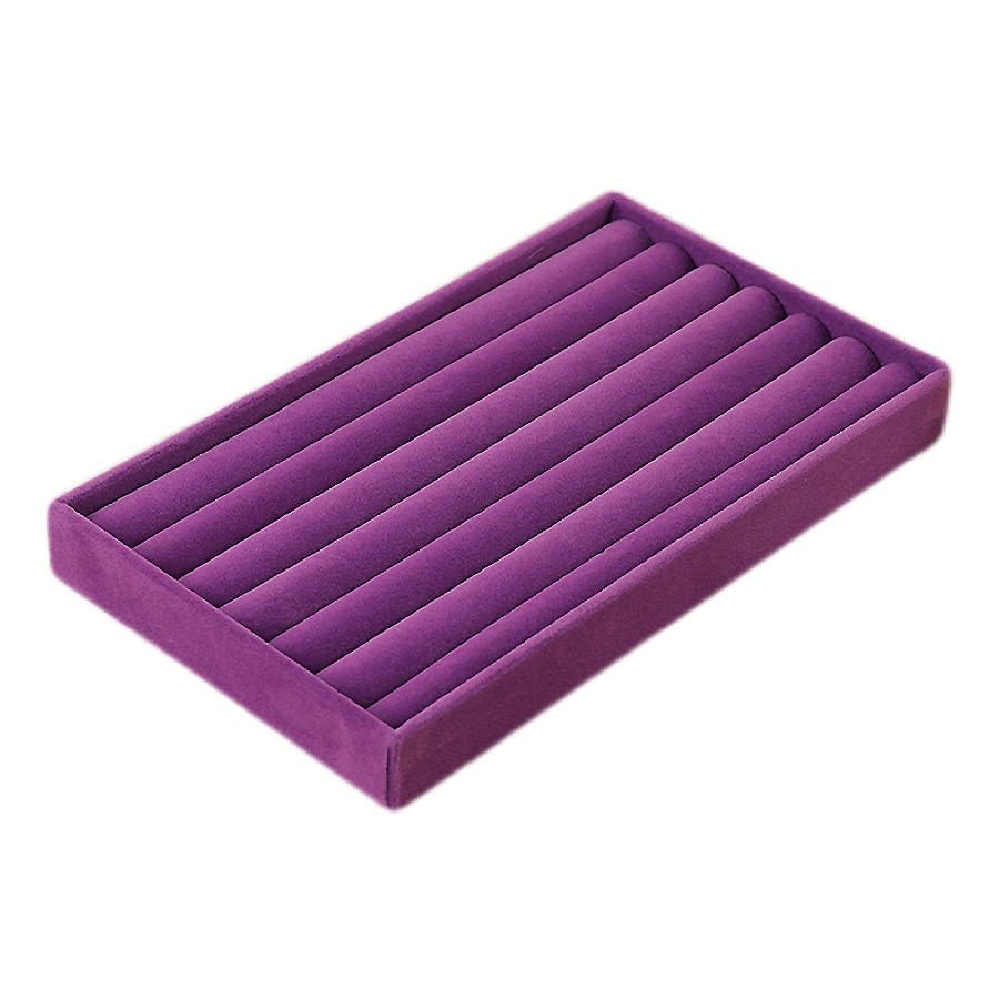 1PC, Flocking Jewelry Box Jewelry Tray, Color: Violet