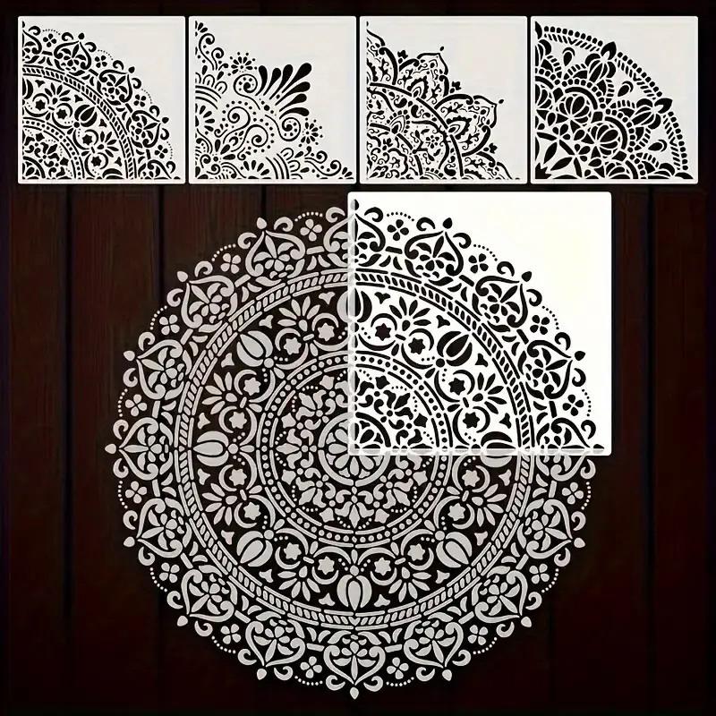 Large Mandala Stencils Reusable Pet Painting Templates For Wall, Floor, Furniture, Fabric, Canvas, Wooden Decor Home Decor
