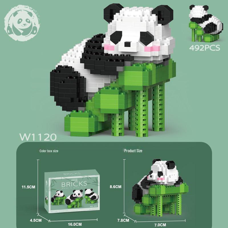 Chinese Panda Building Blocks - Compatible with Lego Bricks, Educational Micro Particle Assembly Toys, Gift Set