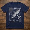 F4U Corsair WW2 Jagdflugzeug Vintage T-Shirt US WKII Warbird Marine