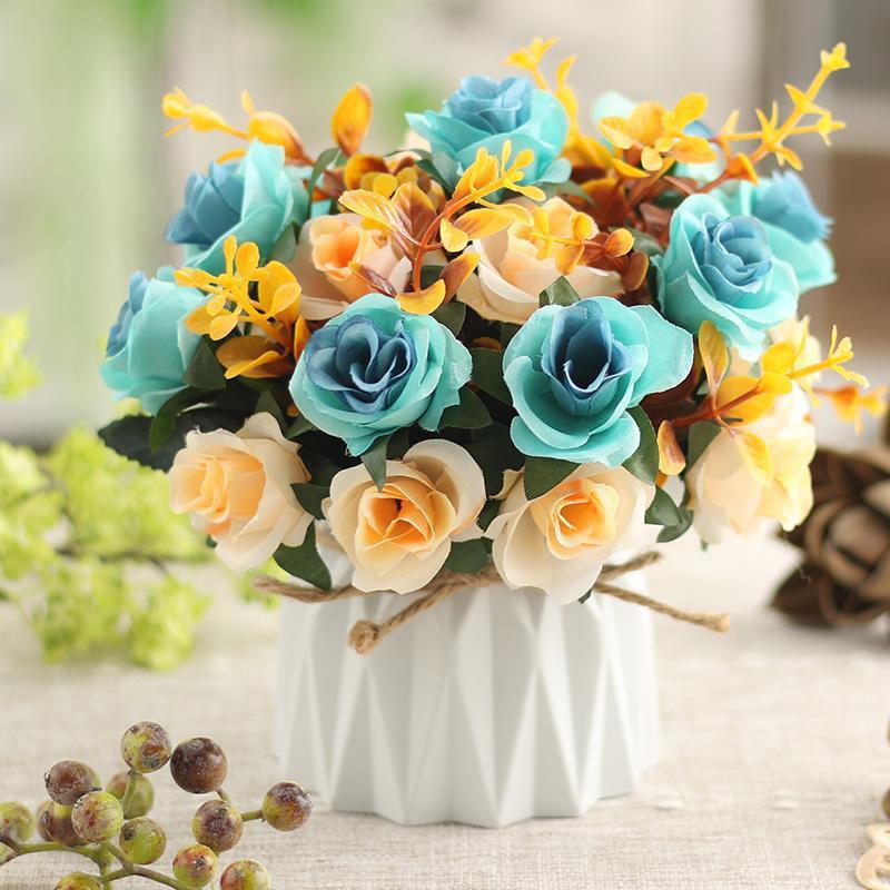 Artificial Flowers Desktop Ornament for Living Room and Dining Table Decoration