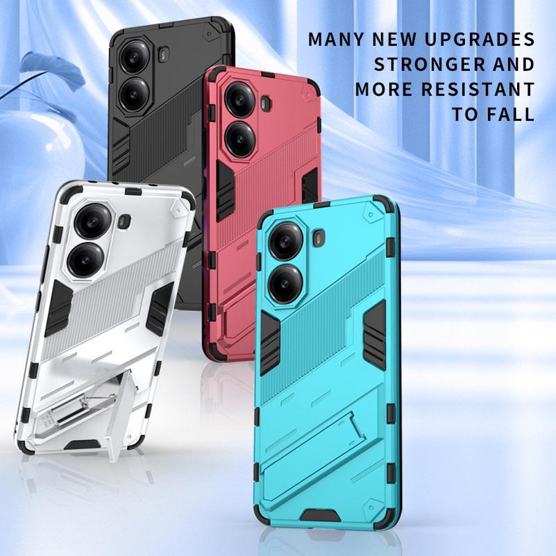 Invisible Integrated Bracket Case for Xiaomi Redmi Turbo 4 3 Redmi 14C 13 13C 12 12C Redmi A4 A3 A2 A1 KickStand Protect Cover