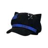 Y2K Plaid Octagonal Hat Irregular Painter Artist Cap Fashion Cat Ears Beret Hat  Travel