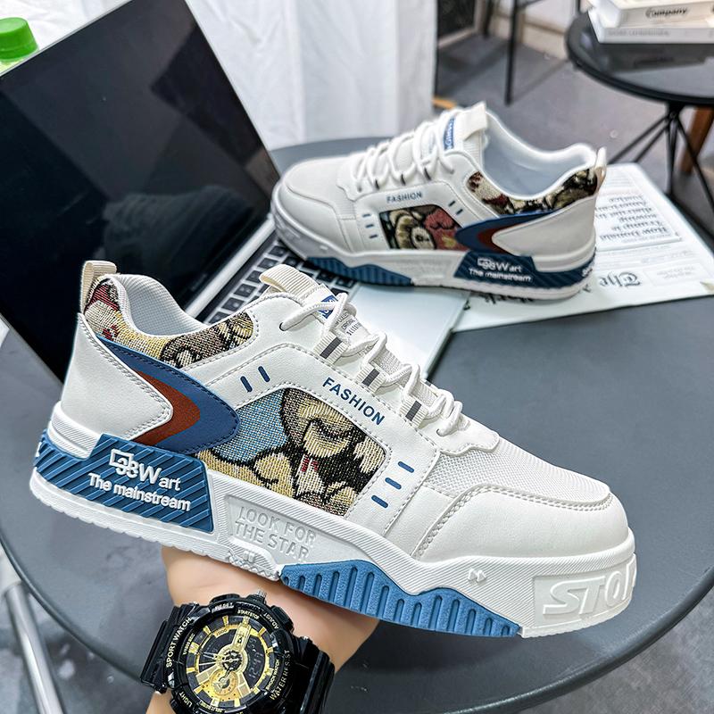 Fashion Men's Casual Sneakers Platform Shoes New Fashion Outdoor Man Running Shoes Tennis Training Shoe for Men Lace Up Vulcanized Shoes