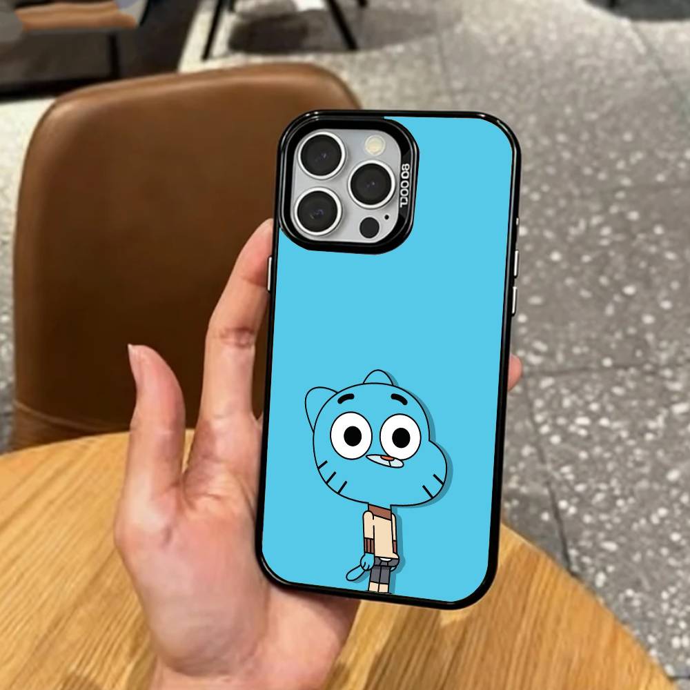 Die erstaunliche W-Welt von Gumball Handyhülle Für iPhone17,16,15,14,13,12,11 Plus,Pro Max Bunt Versilbert Innenabdeckung