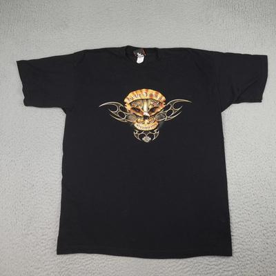 Vintažiniai Harley Davidson marškinėliai Vyriški XL Juodi Pagaminti JAV Erelis Renegade 2000-ųjų