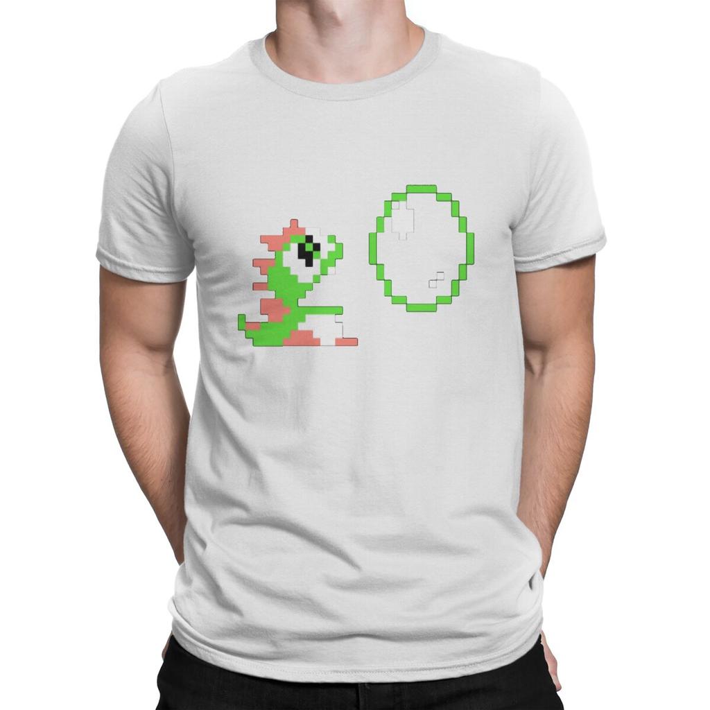 Popular Action Games Men's T Shirt Bubble Bobble Awesome Tee Shirt Short Sleeve Round Collar T-Shirts  Cotton Summer Clothing