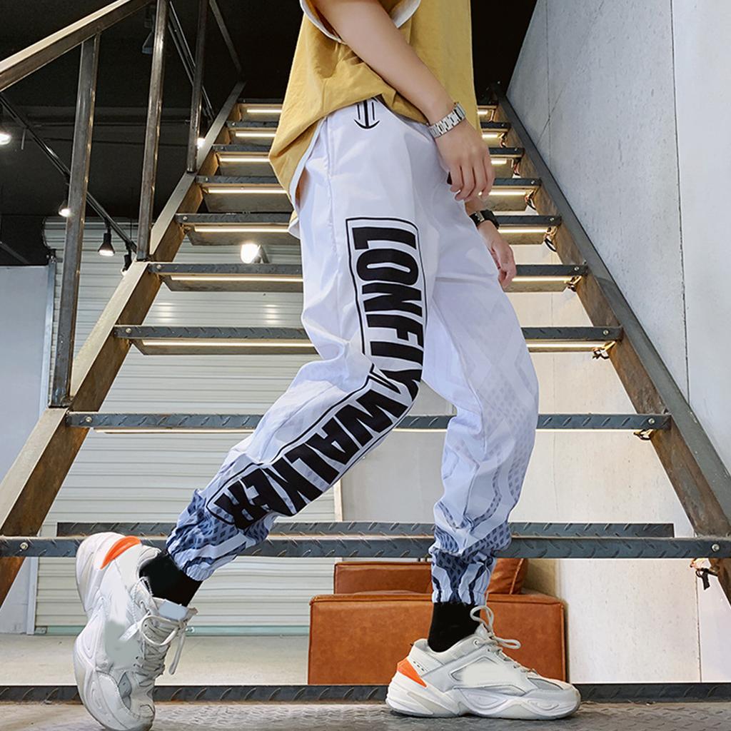 Hombres Otoño Invierno Letras Estampado Degradado Color Harén Pantalones  Tobillo Atado Pantalones Pantalones comprar a buen precio — entrega  gratuita, reseñas reales con fotos — Joom