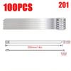 100PC/Bag 201 Stainless Steel Cable Tie Self-locking Bundling Wire and Cable Strap Heavy Duty Rust-proof Outdoor Fence