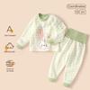 Jingqi Toddler Autumn Pure Cotton Warm Underwear Set – Girls' Two-Piece Pajamas