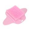 Foot Brush with Suction Cup Wall Mounted Foot Scrubber Sole Cleaning Massage Exfoliation Brush Pink