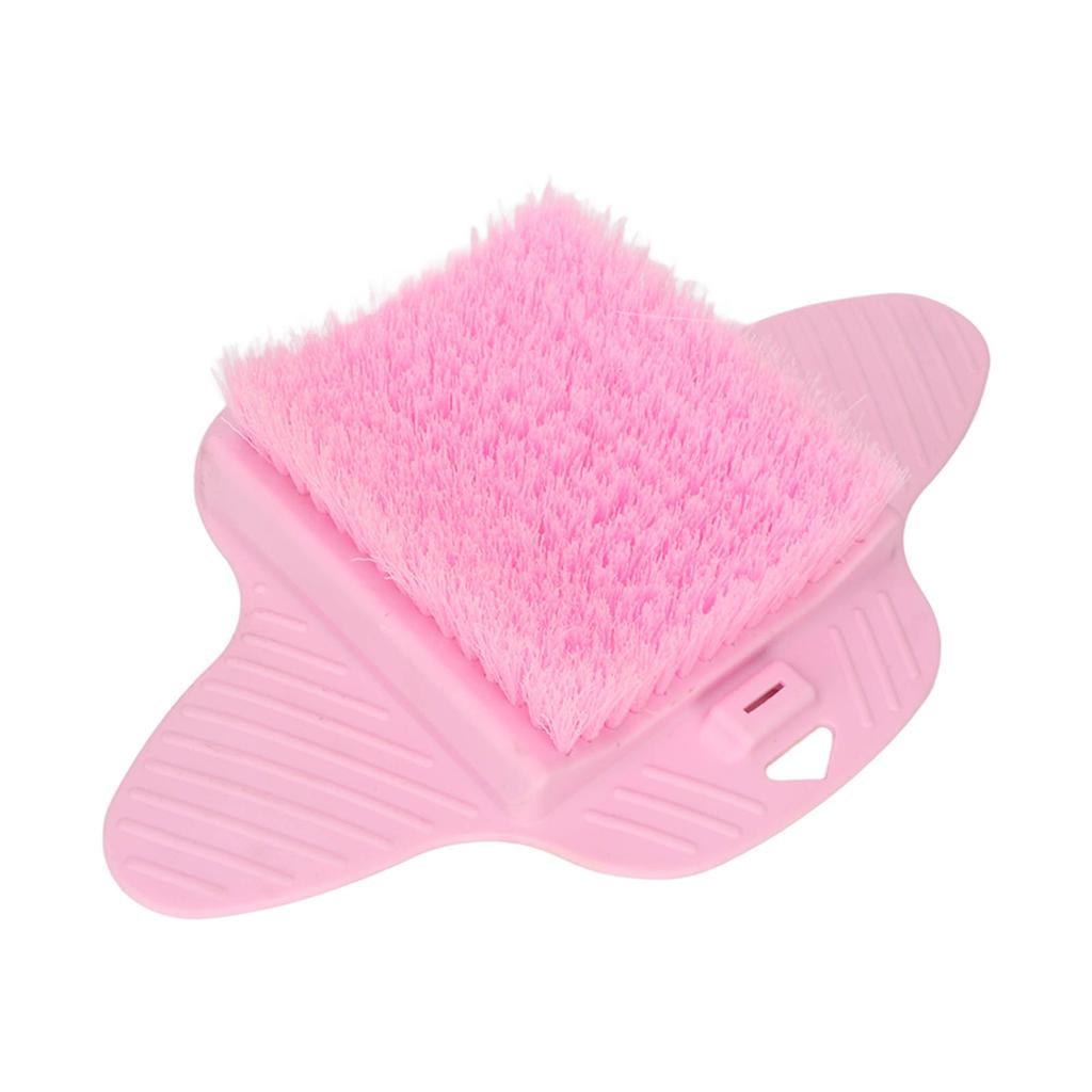 Foot Brush with Suction Cup Wall Mounted Foot Scrubber Sole Cleaning Massage Exfoliation Brush Pink