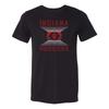 Indiana Vaporwave Grid Canvas Triblend T-shirt - Solid Black Triblend