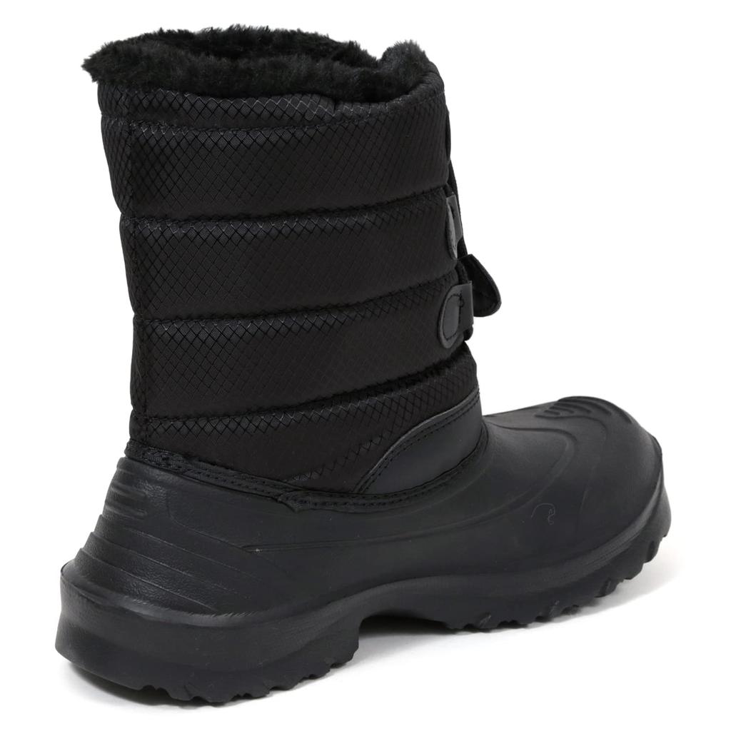 Akiriko Snow Boots, 4cm Waterproof, Cold Weather, Inner Boa, Drawcord, Junior Size, Boys, Black/Black, 22cm