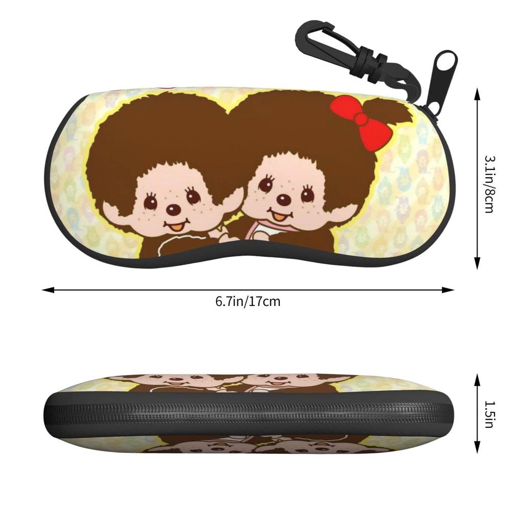 Monchhichi Eyeglass Sunglasses Eyeglass Case for Men and Simple and Stylish Eyeglass Storage Case [JMI] Case, Case, Lightweight, Hard, Compact, Women,