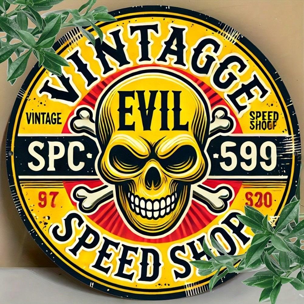 

Metal Tin Sign Plaque, 2D Wall Art Home Decor, Hanging Decorative Accessory