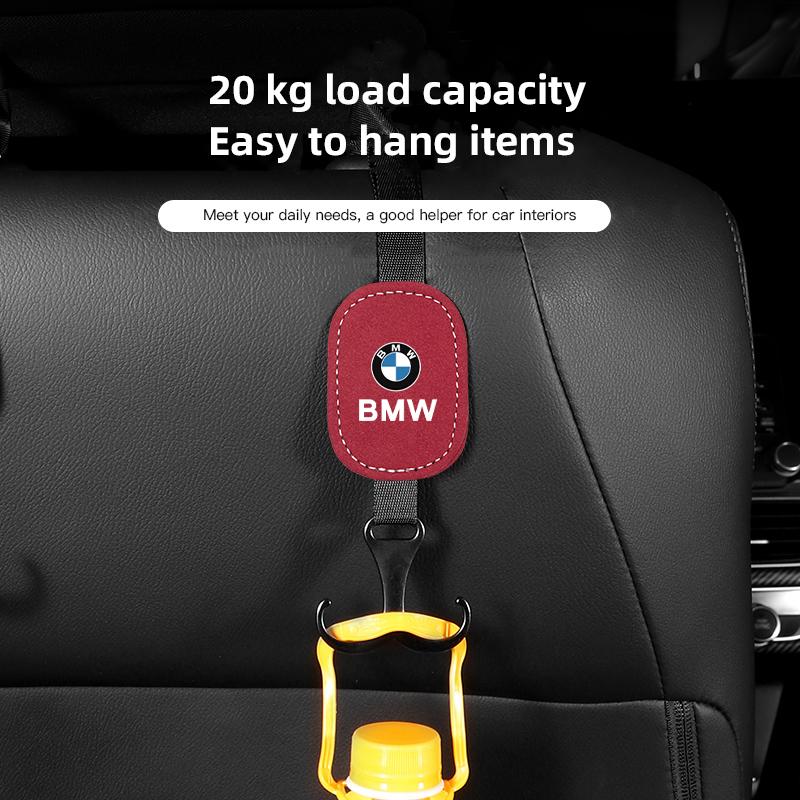Rücksitzhaken Wildleder Metall Aufbewahrungshalterung Für BMW X1 X2 X3 X5 X4 X6 X7 G30 G20 G32 G11 G12 F40 F30 F20 F10 F34 F07 F44