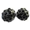Les Trésors De Lily [M0732] - Black 'Sissi' Designer Earrings (13 Mm)