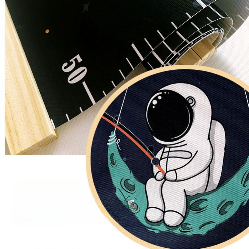 Height Wall Sticker Astronaut Three-dimensional Nordic Canvas Painting 30CM Wide Removable Astronaut Height Hanging Ruler