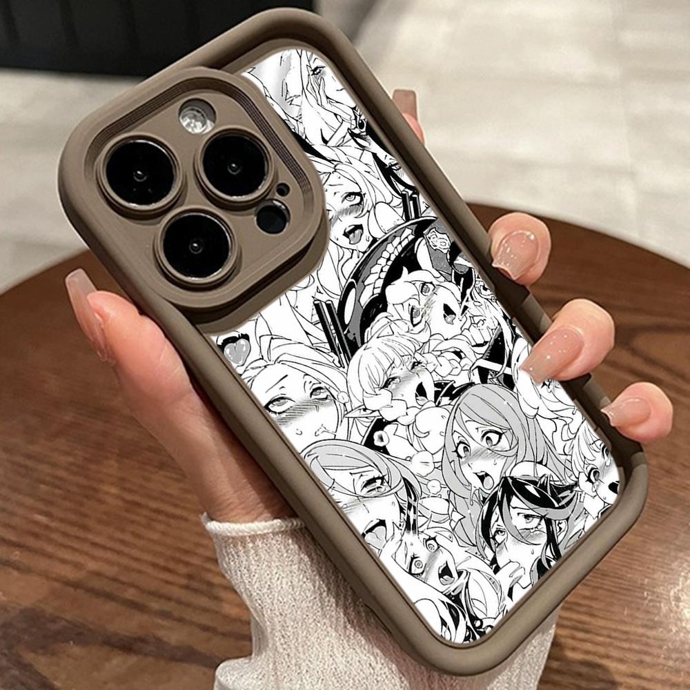 LZ1 Anime Girl Cartoon Japan Cute Drool Faces Silicone Phone Case for Xiaomi 11 Lite 14T Redmi 14C A3 Note 12 11 9 13 Pro Plus Shockproof Back Cover