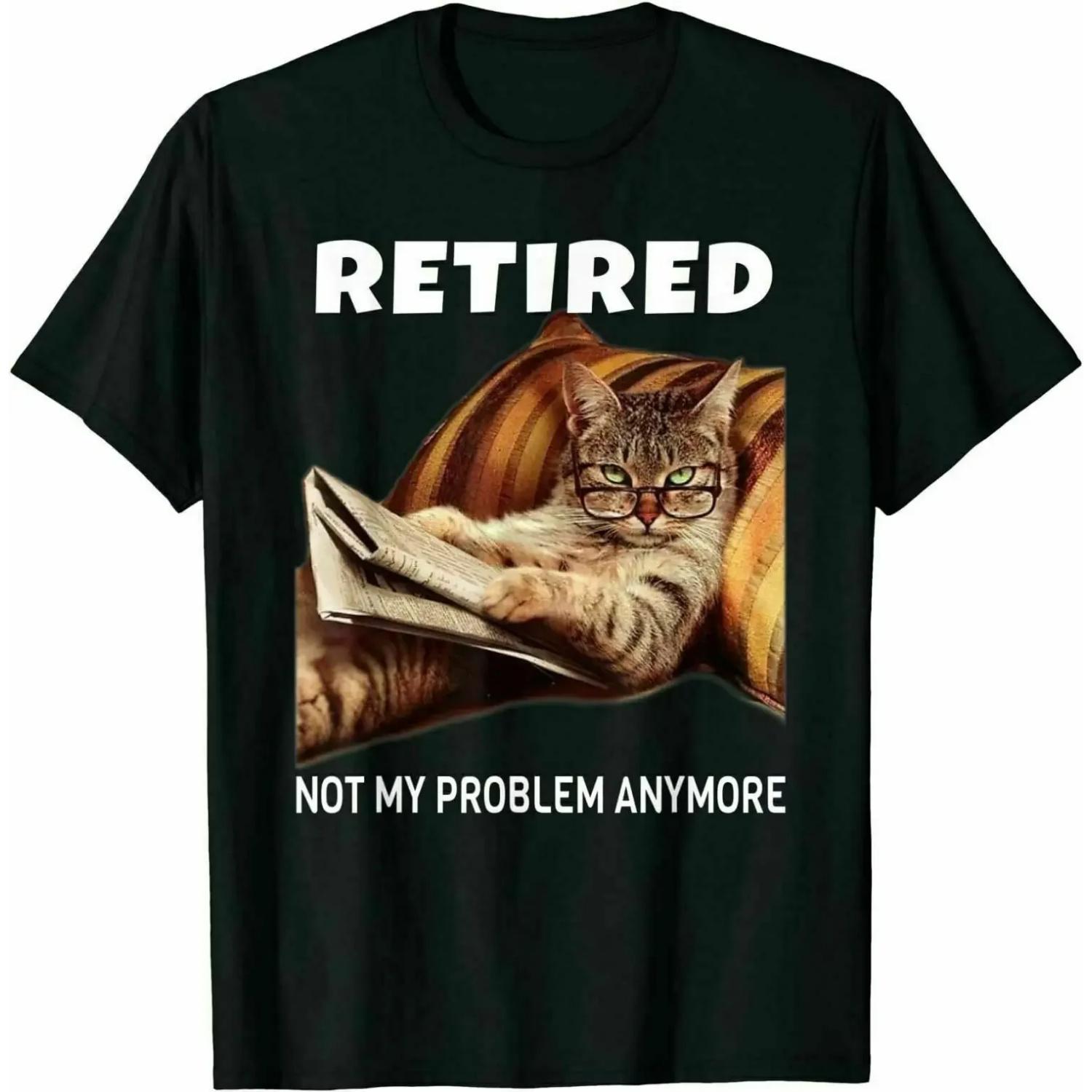 

Funny Cool Cat Rettirementt Premium Gift Idea T Shirt XXXXXL чорний