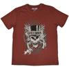 Guns N' Roses Faded Skull T-Shirt Red New Unisex T-Shirt