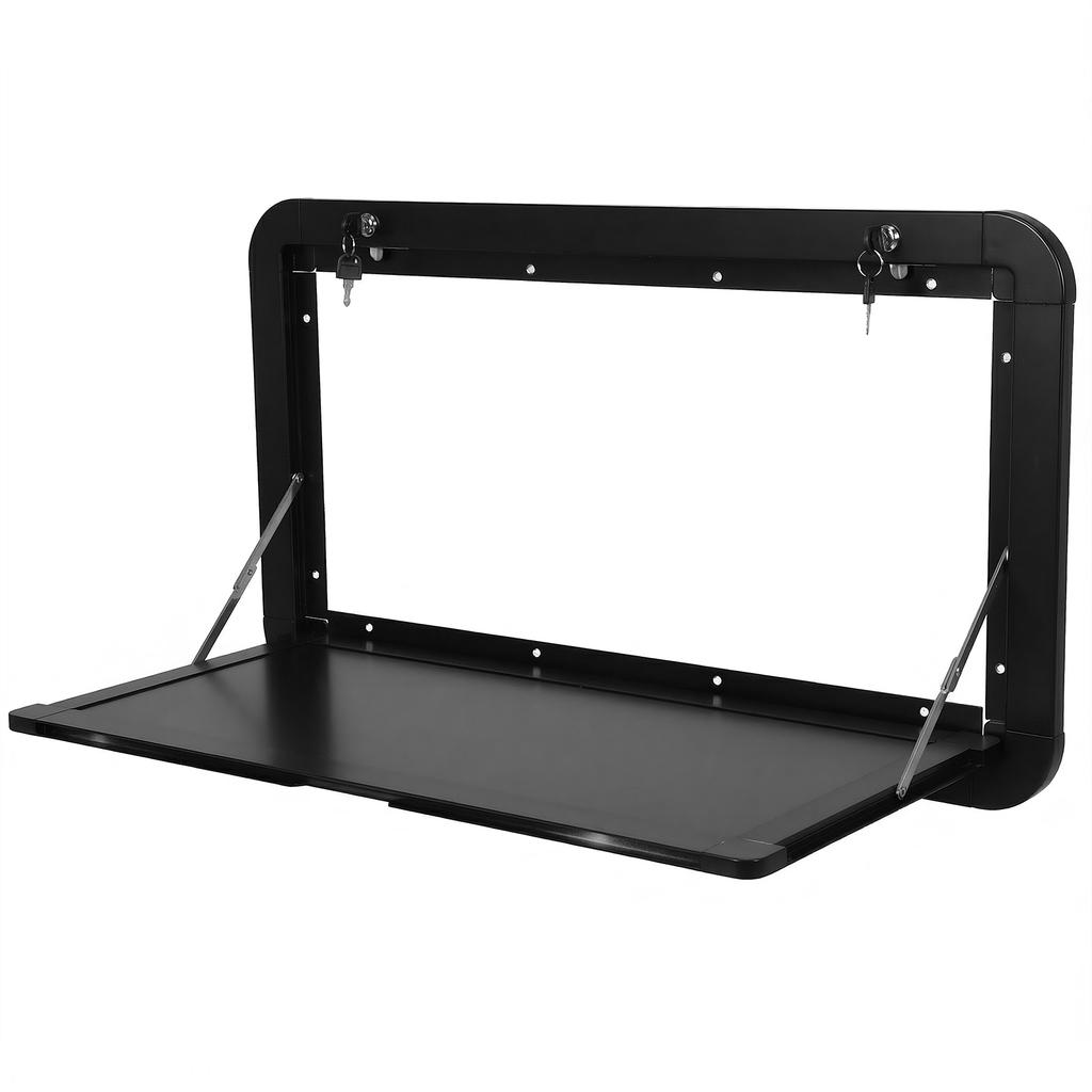 32x18inch Campervan Outside Picnic Table with Locking Latches Collapsible Wall Tab Large Capacity for Campervans & Motorhomes