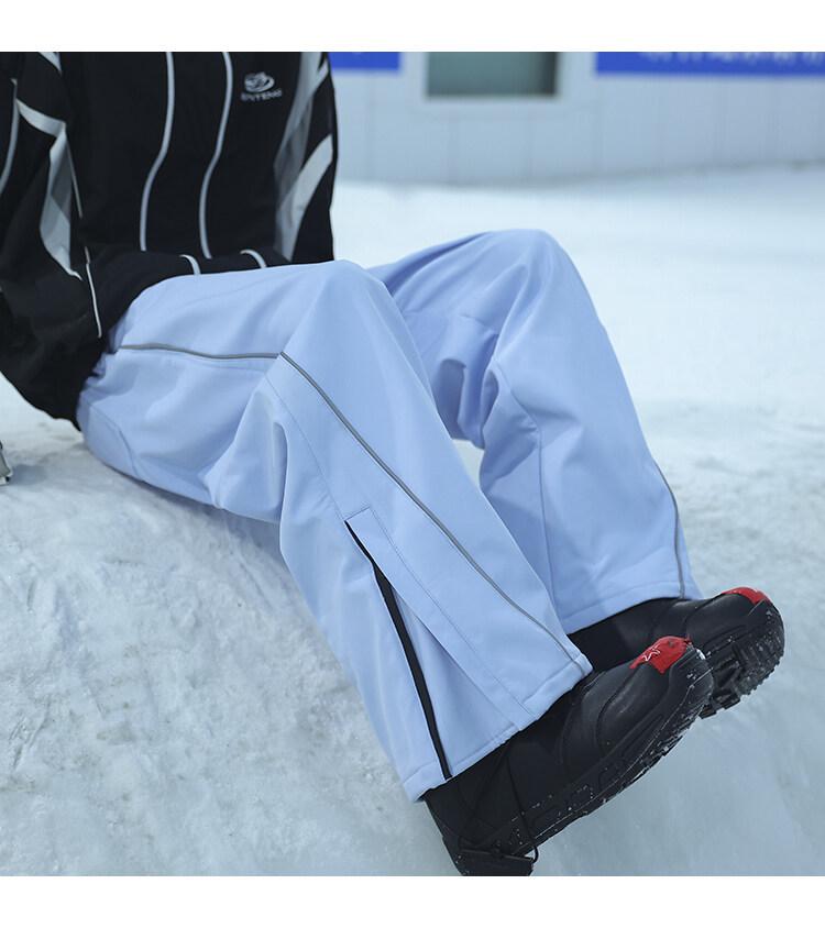 Mit Fleece gefütterte Skihose für Damen & Herren: Winddichte, Wasserdichte, Schneesichere Winter-Shell